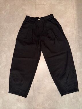 Black Women's Casual Elastic-Waist Pants